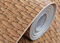 Eco - Friendly 3D Bamboo Weaving Removable Wall Coverings With 0.45*10M