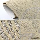 Yellow 0.53*10m/Roll Home Decor Plant Fiber Particle  Wallpaper in Wholesale Rate
