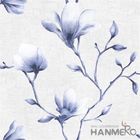 Modern Chinese Factory Wallcovering 0.53*10M Foaming Suede Wallpaper Beautiful Flowers