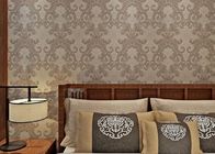 Washable Victorian Style Wallpaper For Living Room , Contemporary Damask Wallpaper Mould Proof