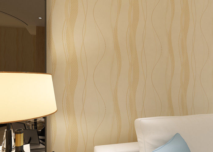 Home Decorating Modern Removable Wallpaper Light Refection with Beige Color