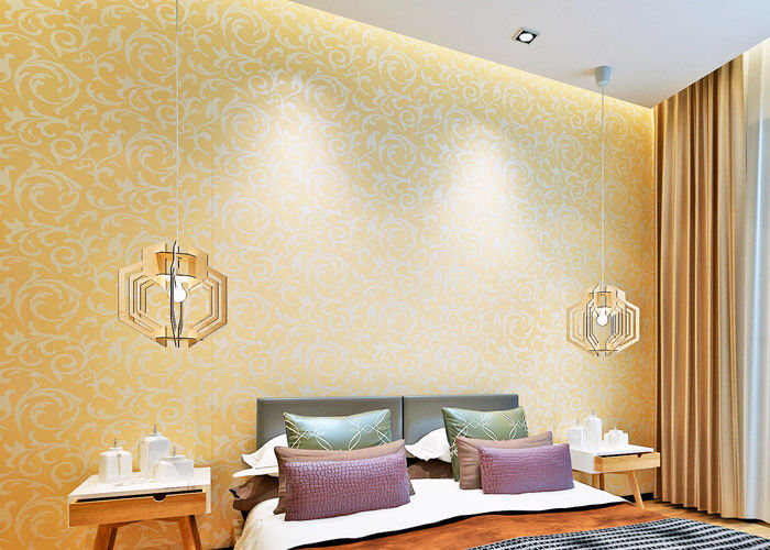 Eco-friendly Non-woven Home Decoration Wallpaper European Style  Embossed  Foam