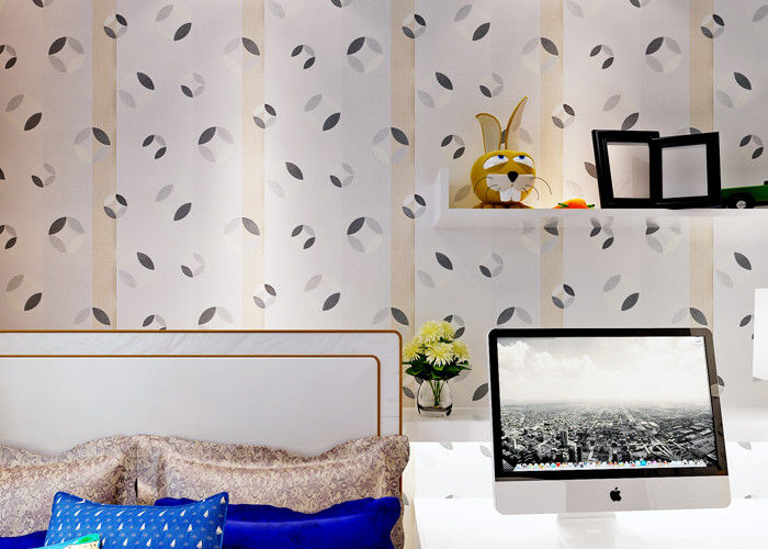 Black And White PVC Modern Removable Wallpaper Contemporary Wall Coverings