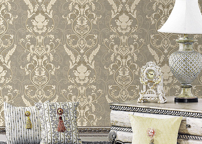 Width Moisture Resistant Wallpaper Mold Proof With Printed Surface Treatment , Pattern Optional
