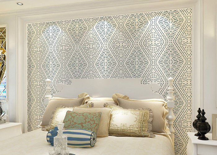 Wet Embossed Nonwoven Modern Removable Wallpaper Geometric Sound - Absorbing