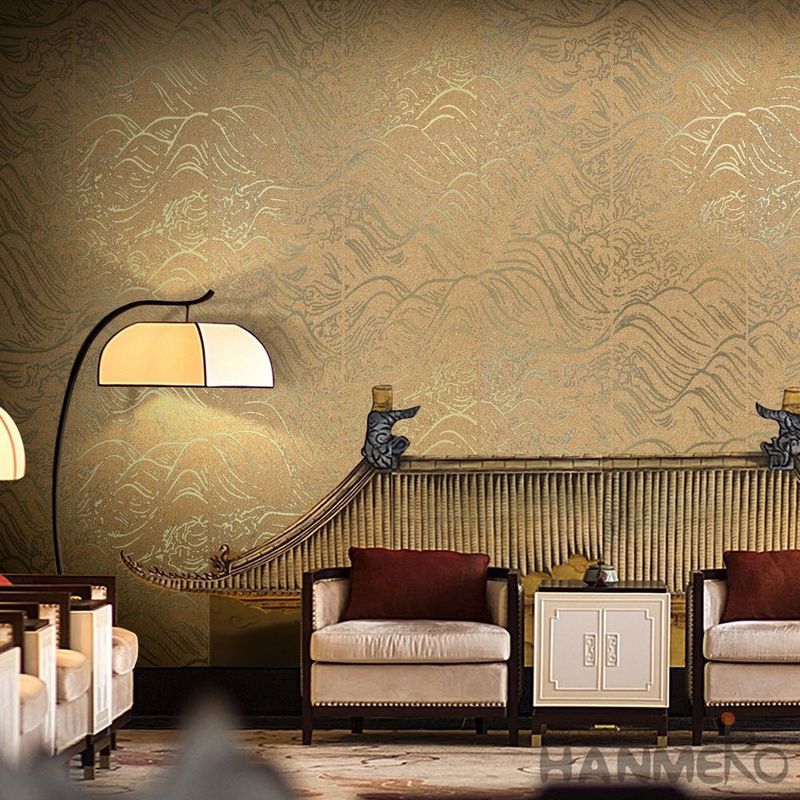 Nightclub Wallpaper Decoration Bronzing Plant Fiber Particle Golden Color