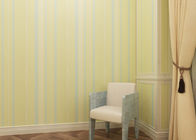 Waterproof Vinyl Wall Coverings Embossed Stripes Pattern Wallpaper For Bedroom 0.53*10M