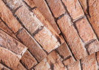 White and Red Brick Wallpaper for Walls / Non woven Brick Embossed Wallpaper ISO