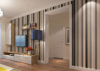 Commercial Contemporary Wall Coverings with Wide and Narrow Stripes , PVC Wallpaper