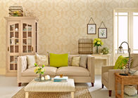 Golden Damask Pattern European Style Wallpaper For Living Room