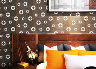 Copper Pattern PVC Contemporary Black Wallpaper For Living Room Walls , CSA Approved