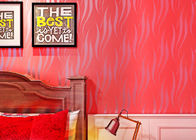 Heat Insulation Home Wallpaper / Contemporary Red Wallpaper For Sitting Room