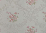 PVC 3D Cheap Discount Wallpaper / Country Style Wallpaper With Rose Pattern , 0.53*10M