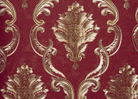 Eco - Friendly Classial Embossed Washable Vinyl Wallpaper With European Style