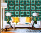 Golden Color Decorative 3D Home Wallpaper , PVC Wallpaper For House Interior