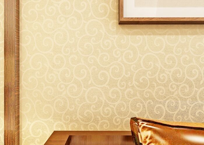 Eco - Friendly Embossed Vinyl Wallpaper Washable With European Style , 0.53*10m Size